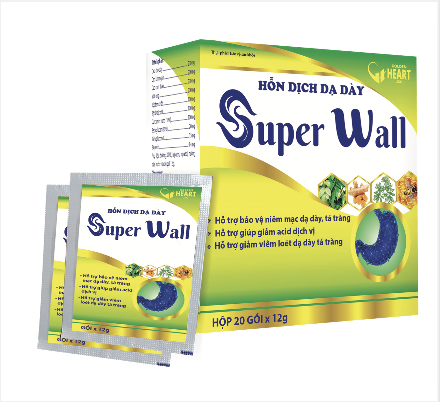 Hỗn Dịch Dạ Dày Super Wall Hộp 20 gói