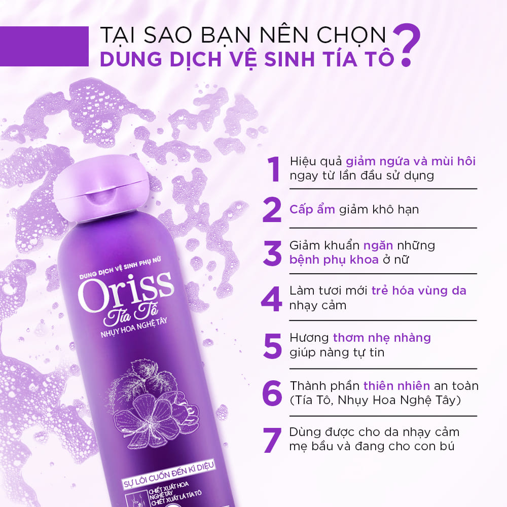 Dung Dịch Vệ Sinh Phụ Nữ Oriss Tía Tô