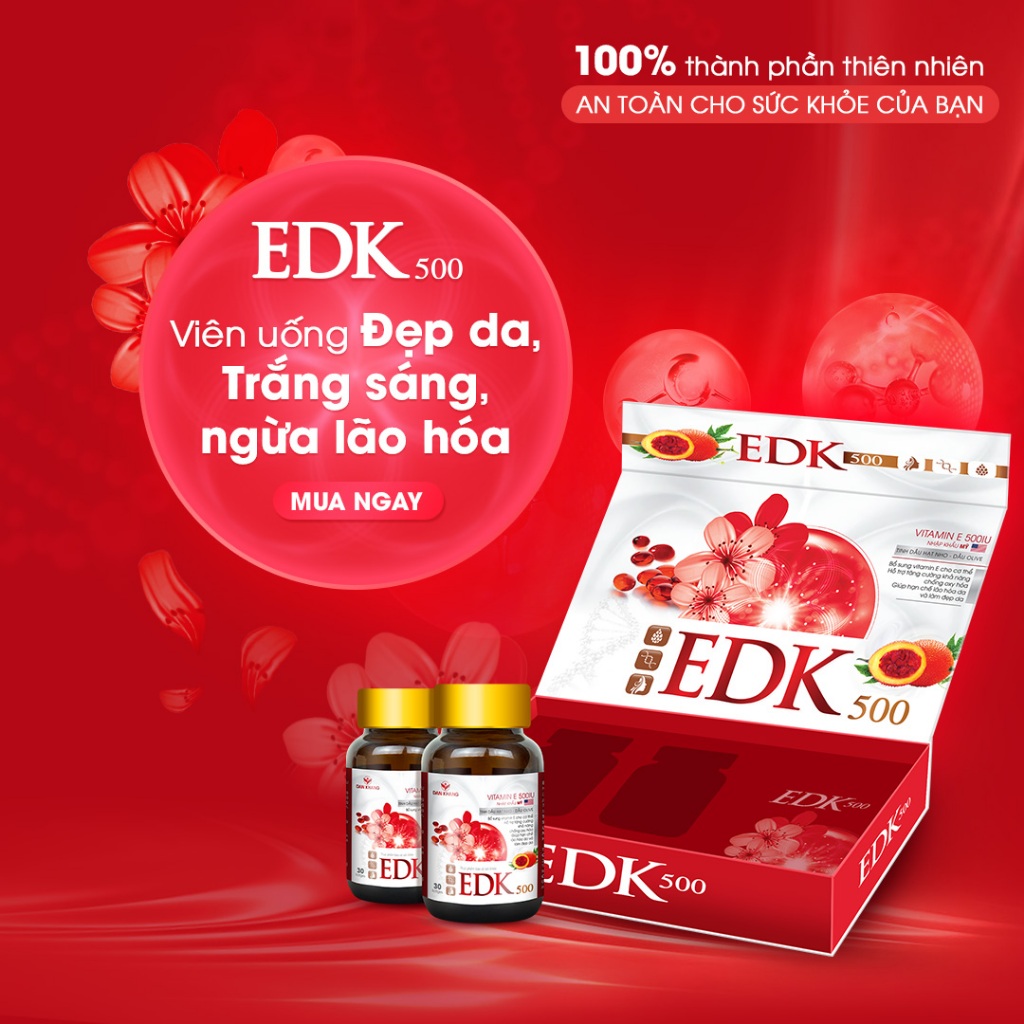 Viên uống EDK500 (Vitamin E đỏ 60 viên)